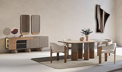 Medusa Home Mobilya - Linfa Ceviz Yemek Odası