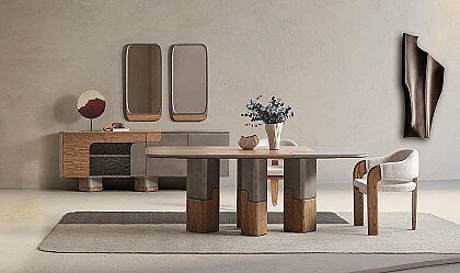 Medusa Home Mobilya - Linfa Ceviz Yemek Odası