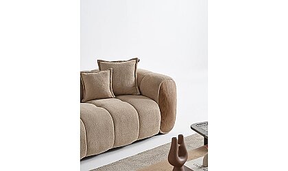 Medusa Home Mobilya - Linfa Kahve Üçlü Koltuk