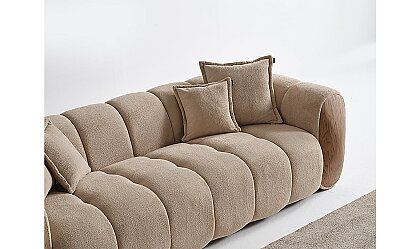 Medusa Home Mobilya - Linfa Kahve Üçlü Koltuk