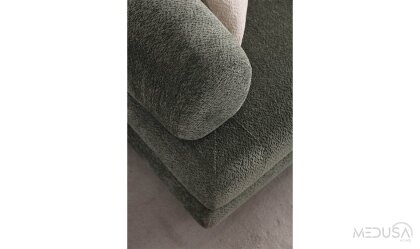 Medusa Home Mobilya - Lion Bohem Sandıklı Yeşil Üçlü Koltuk