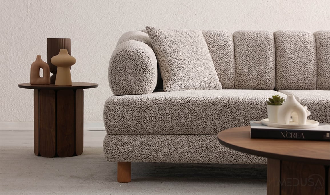 Medusa Home Mobilya - Lion Bohem Yataklı ve Sandıklı Köşe Takımı