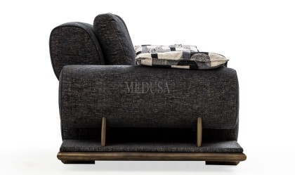 Medusa Home Mobilya - Liora Antrasit Üçlü Koltuk