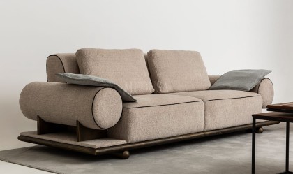 Medusa Home Mobilya - Liora Krem Üçlü Koltuk