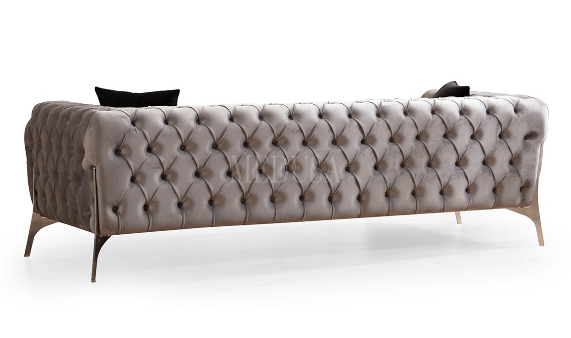 Medusa Home Mobilya - Lisa Üçlü Koltuk Gri