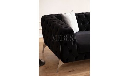 Medusa Home Mobilya - Lisa Üçlü Koltuk Siyah