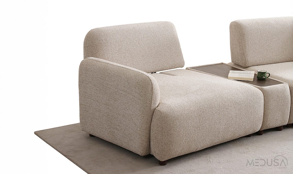 Medusa Home Mobilya - Lisbon Sehpalı Üçlü Koltuk