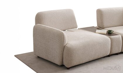 Medusa Home Mobilya - Lisbon Sehpalı Üçlü Koltuk