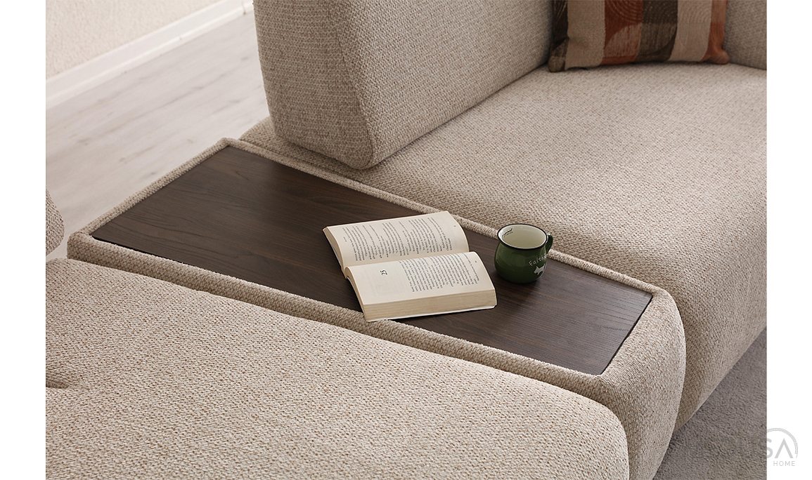 Medusa Home Mobilya - Lisbon Sehpalı Üçlü Koltuk