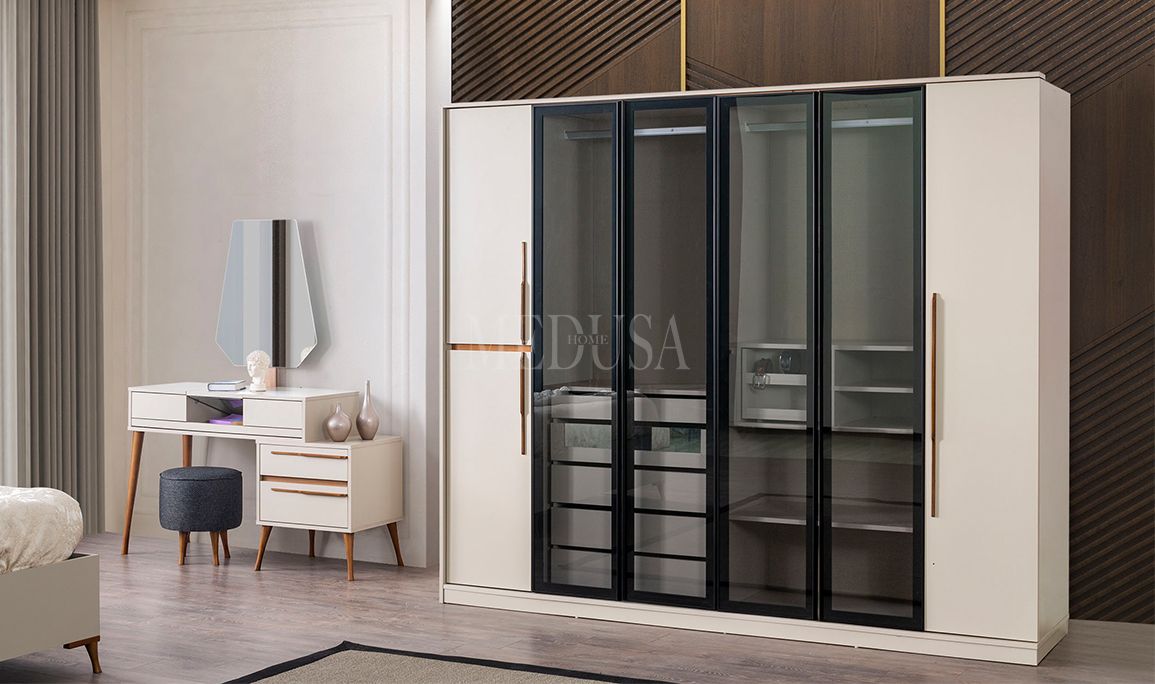 Medusa Home Mobilya - Liva Bej Gardırop