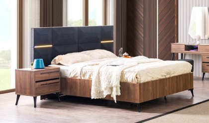 Medusa Home Mobilya - Liva Ceviz Yatak Odası