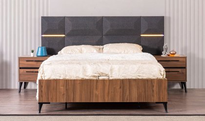 Medusa Home Mobilya - Liva Ceviz Yatak Odası