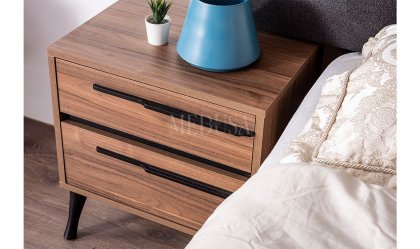 Medusa Home Mobilya - Liva Ceviz Yatak Odası