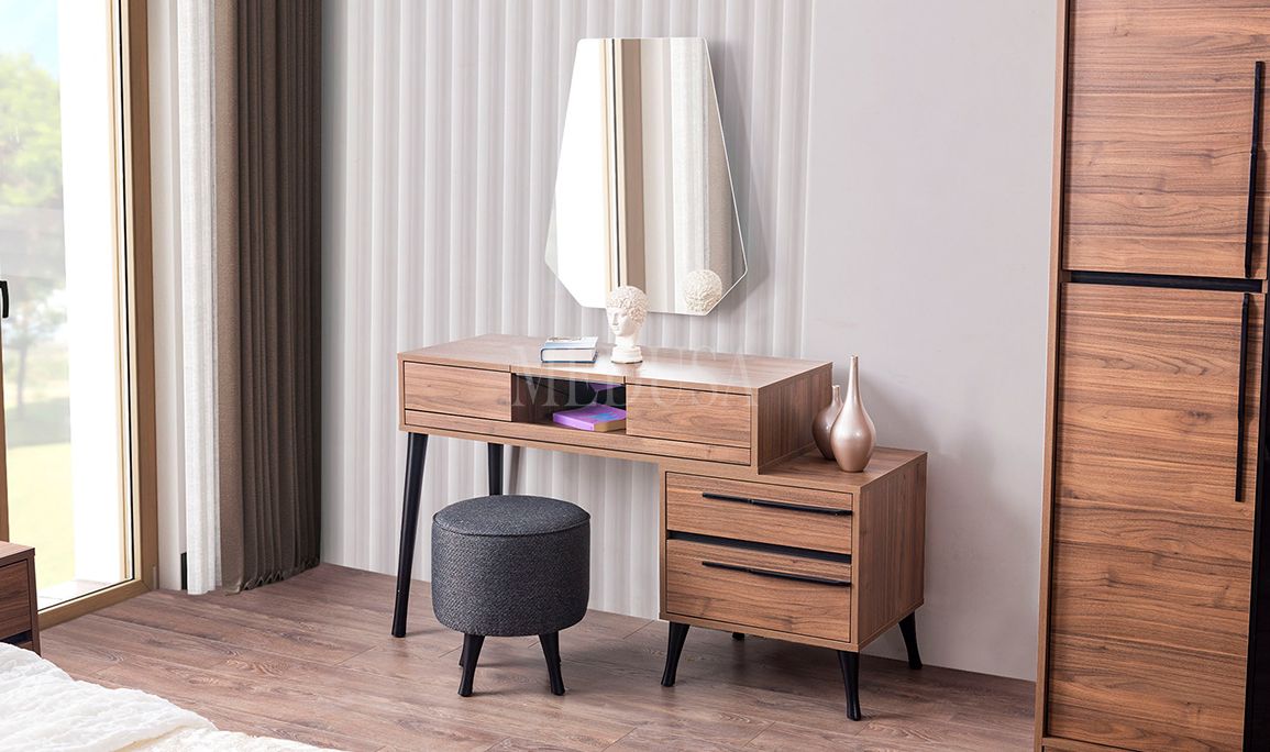 Medusa Home Mobilya - Liva Ceviz Yatak Odası