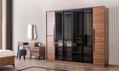 Medusa Home Mobilya - Liva Ceviz Yatak Odası