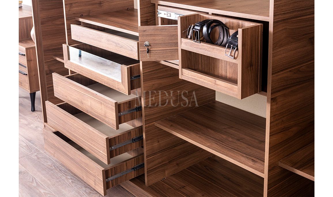 Medusa Home Mobilya - Liva Ceviz Yatak Odası