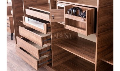 Medusa Home Mobilya - Liva Ceviz Yatak Odası