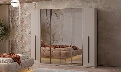 Medusa Home - Livia 6 Kapaklı Akordiyon Gardırop