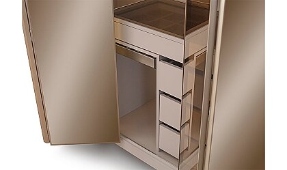 Medusa Home Mobilya - Livia 6 Kapaklı Akordiyon Gardırop