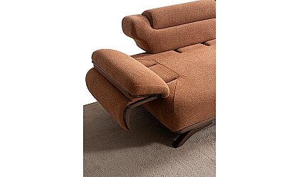 Medusa Home Mobilya - Livia Kahve Üçlü Koltuk