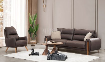 Medusa Home Mobilya - Livio Üçlü Koltuk Antrasit