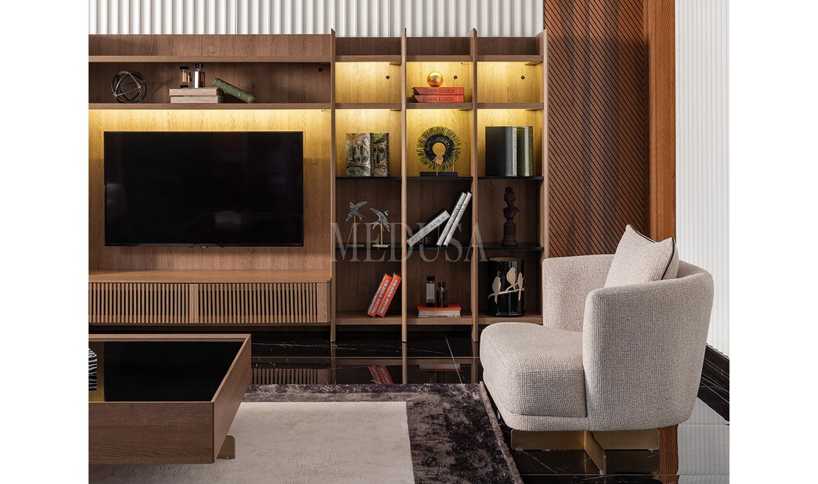 Medusa Home Mobilya - Lizzy Tv Ünitesi (Kitaplıklı)