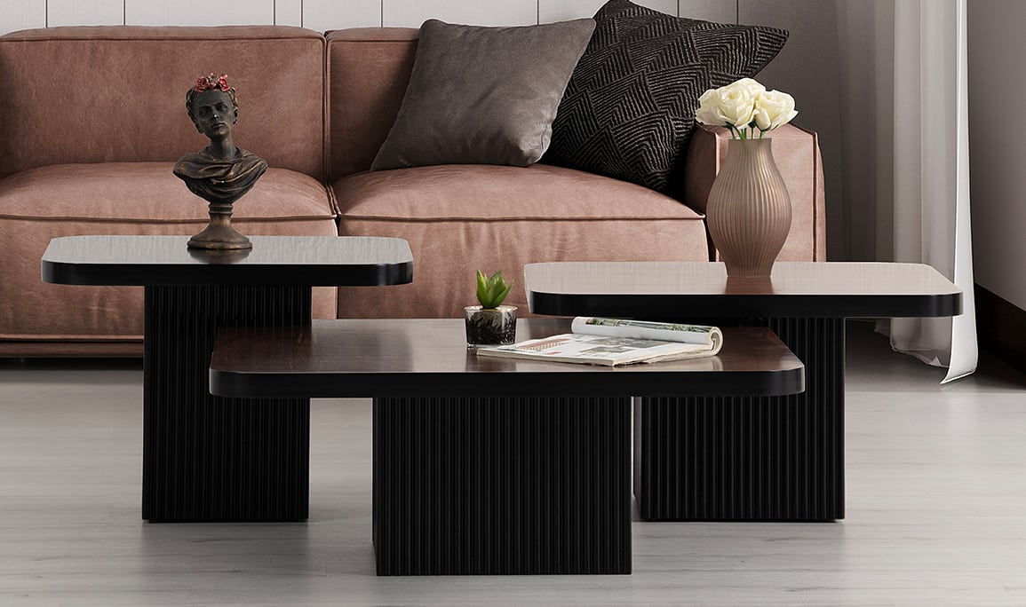 Medusa Home Mobilya - Loft Sehpa Seti