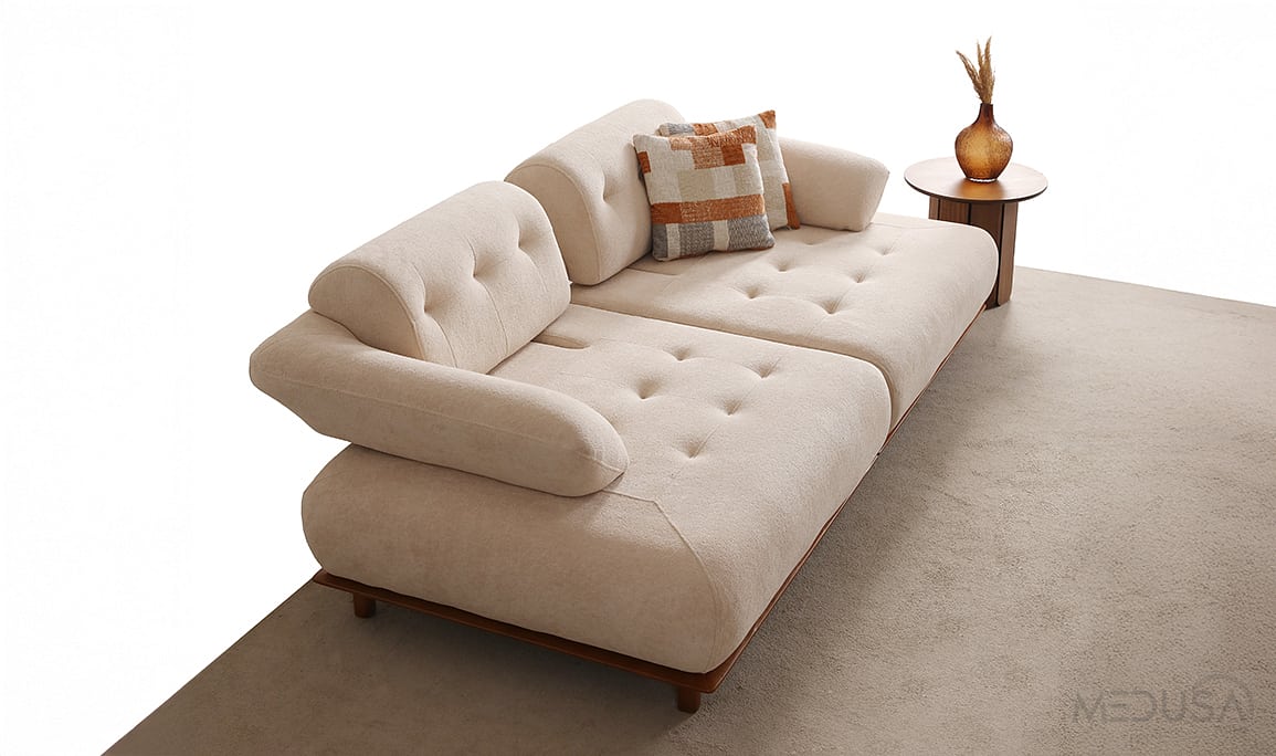 Medusa Home Mobilya - Lois Alba Üçlü Koltuk