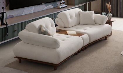 Medusa Home Mobilya - Lois Noa Üçlü Koltuk - Ara Sehpalı