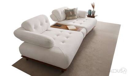 Medusa Home Mobilya - Lois Noa Üçlü Koltuk - Ara Sehpalı