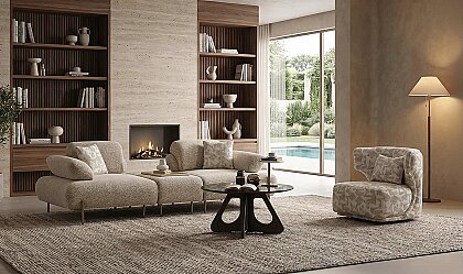 Medusa Home Mobilya - Lois Premium Sehpalı Üçlü Koltuk