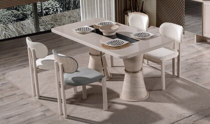 Medusa Home Mobilya - Lora Beyaz Sandalye