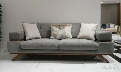 Medusa Home - Lora Füme Üçlü Koltuk Medusa Home - Lora Füme Üçlü Koltuk