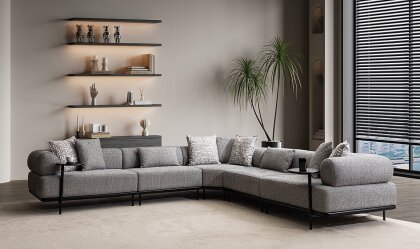 Medusa Home - Loren Antrasit Köşe Takımı