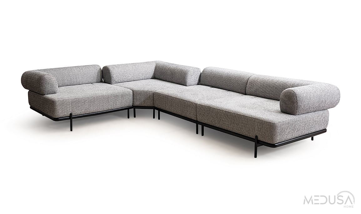 Medusa Home Mobilya - Loren Antrasit Köşe Takımı