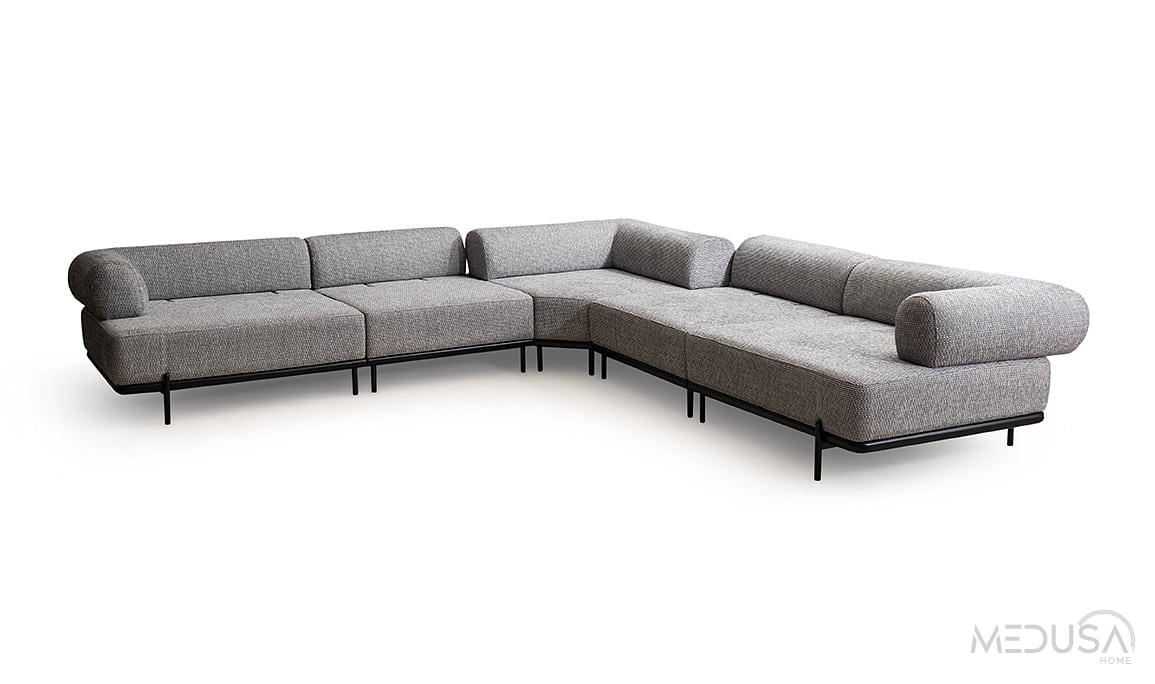 Medusa Home Mobilya - Loren Antrasit Köşe Takımı