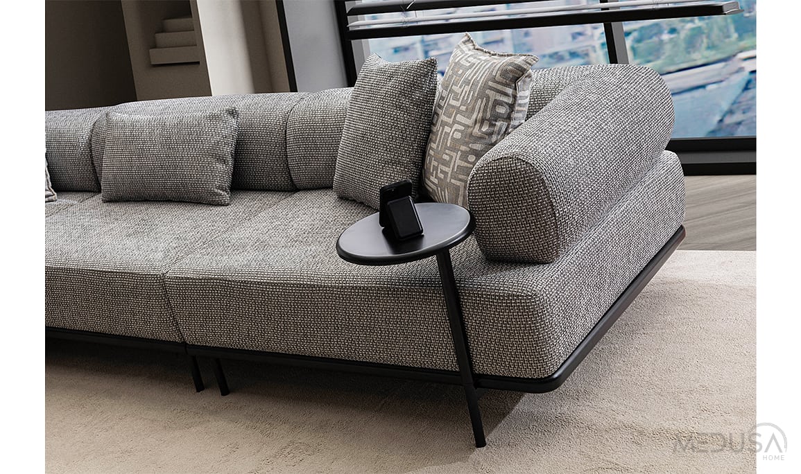 Medusa Home Mobilya - Loren Antrasit Köşe Takımı