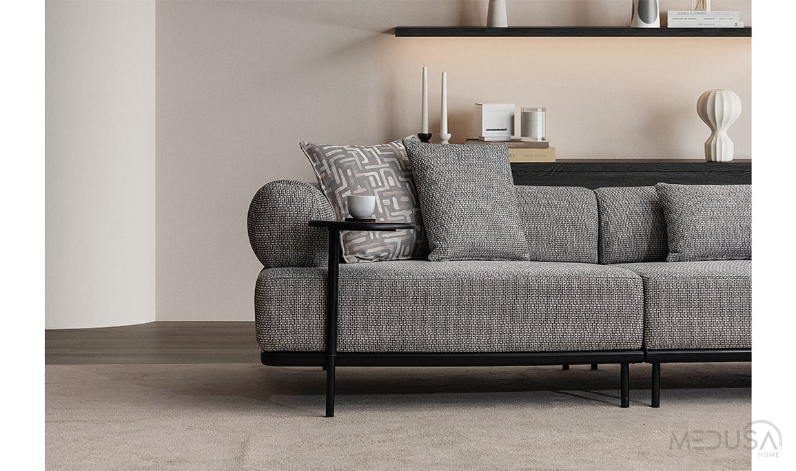 Medusa Home Mobilya - Loren Antrasit Köşe Takımı