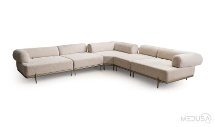 Medusa Home Mobilya - Loren Krem Köşe Takımı