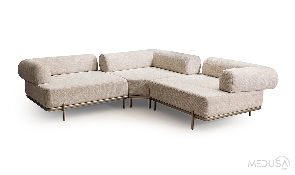 Medusa Home Mobilya - Loren Krem Köşe Takımı