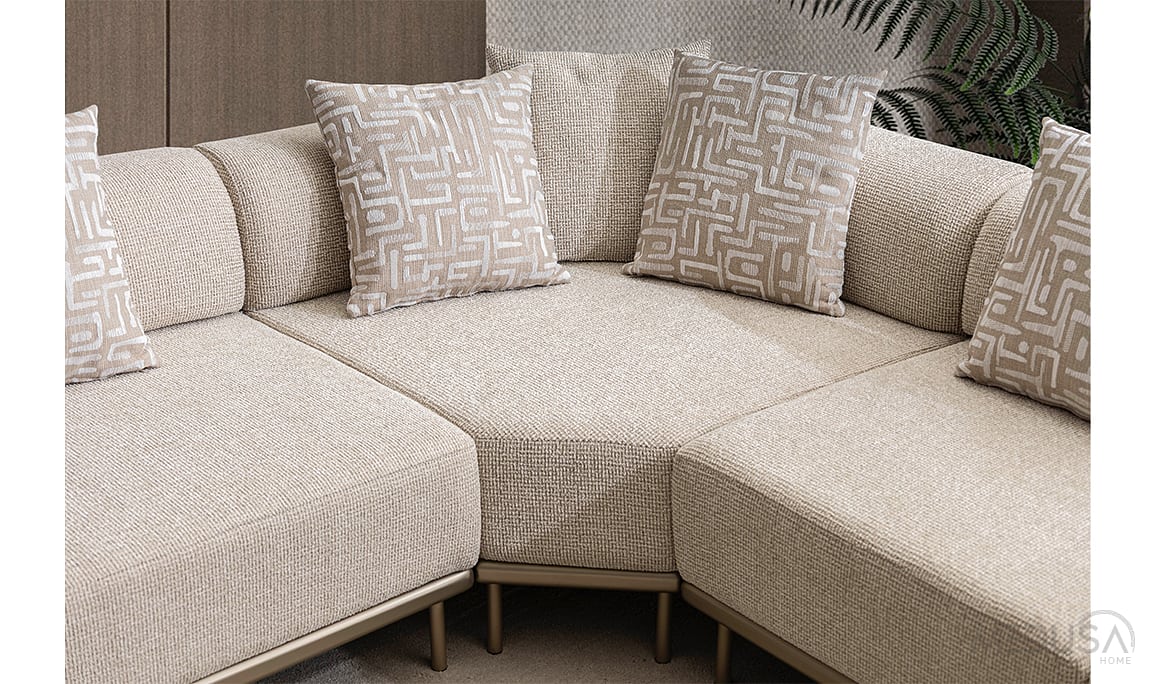 Medusa Home Mobilya - Loren Krem Köşe Takımı