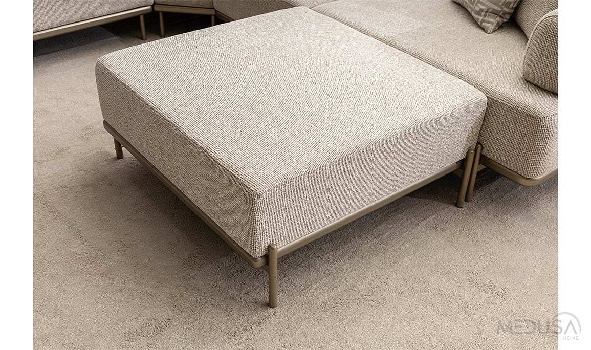 Medusa Home Mobilya - Loren Krem Puf