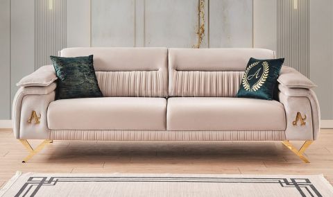Medusa Home - Lorena Üçlü Koltuk Krem Medusa Home - Lorena Üçlü Koltuk Krem