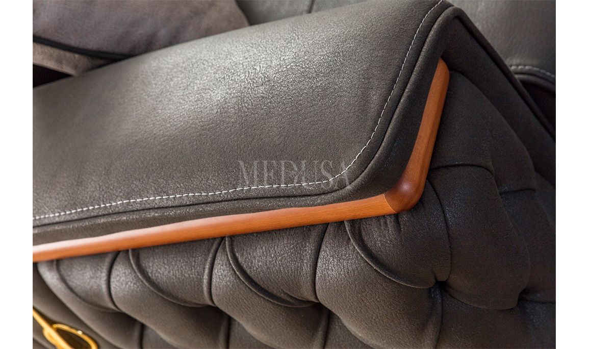 Medusa Home Mobilya - Lorenza Üçlü Koltuk Antrasit