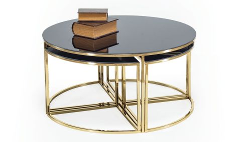 Medusa Home Mobilya - Lorika Gold Orta Sehpa - Metal Orta Sehpa Medusa Home Mobilya - Lorika Gold Orta Sehpa - Metal Orta Sehpa