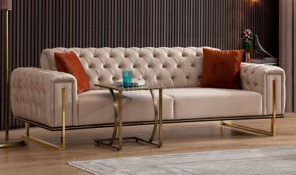 Medusa Home - Loris Kapitoneli Üçlü Koltuk Medusa Home - Loris Kapitoneli Üçlü Koltuk