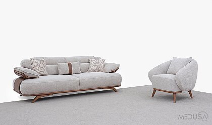 Medusa Home Mobilya - Lotis Kahve Koltuk Takımı