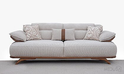 Lotis Kahve Üçlü Koltuk