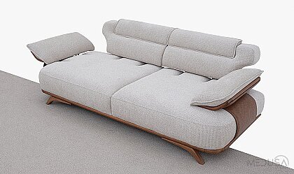 Medusa Home Mobilya - Lotis Kahve Üçlü Koltuk