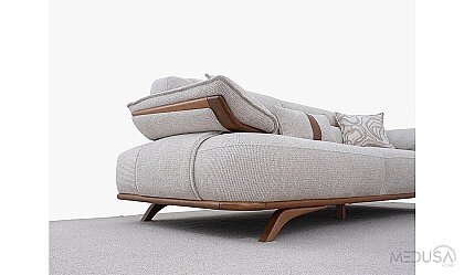 Medusa Home Mobilya - Lotis Kahve Üçlü Koltuk